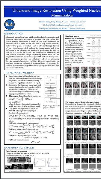 Ultrasound Image Restoration Using Weighted Nuclear Norm Minimization