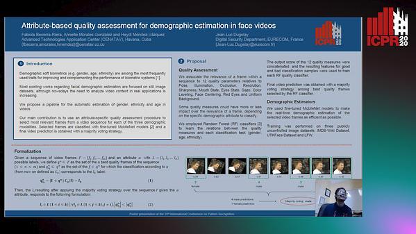 Attribute-based quality assessment for demographic estimation in face videos