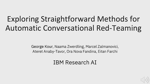 Exploring Straightforward Methods for Automatic Conversational Red-Teaming