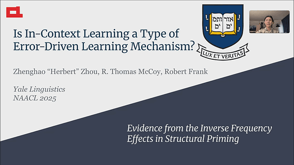 Is In-Context Learning a Type of Error-Driven Learning? Evidence from the Inverse Frequency Effect in Structural Priming