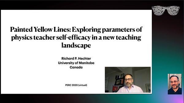 Painted yellow lines: Exploring parameters of physics teacher self-efficacy in a new teaching landscape