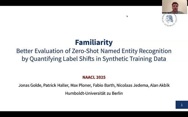 Familarity: Better Evaluation of Zero-Shot Named Entity Recognition by Quantifying Label Shifts in Synthetic Training Data