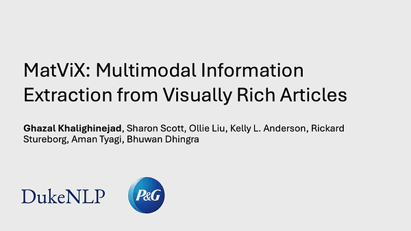 MatViX: Multimodal Information Extraction from Visually Rich Articles