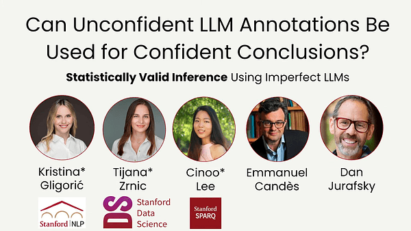 Can Unconfident LLM Annotations Be Used for Confident Conclusions?