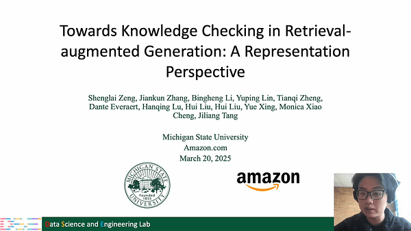 Towards Knowledge Checking in Retrieval-augmented Generation: A Representation Perspective