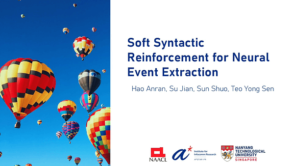 Soft Syntactic Reinforcement for Neural Event Extraction