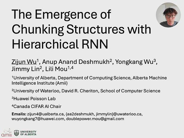 The Emergence of Chunking Structures with Hierarchical HRNN
