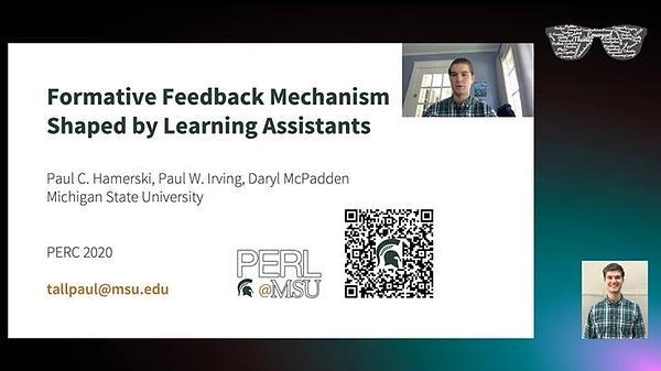 Formative Feedback Mechanism Shaped by Learning Assistants