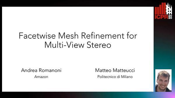 Facetwise Mesh Refinement for Multi-View Stereo