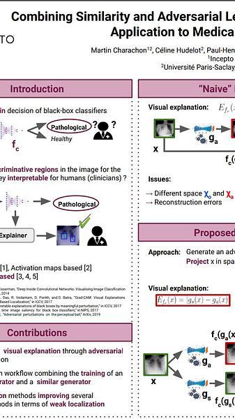 Combining Similarity and Adversarial Learning to Generate Visual Explanation: Application to Medical Image Classification
