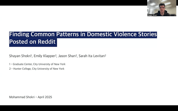 Finding Common Patterns in Domestic Violence Stories Posted on Reddit