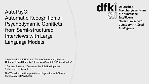 AutoPsyC: Automatic Recognition of Psychodynamic Conflicts from Semi-structured Interviews with Large Language Models