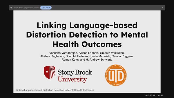 Linking Language-based Distortion Detection to Mental Health Outcomes