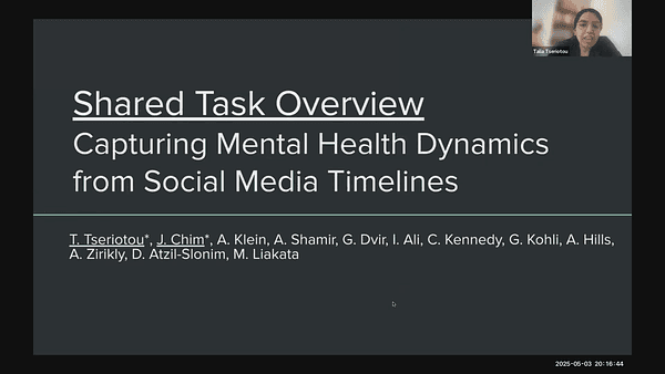 Overview of the CLPsych 2025 Shared Task: Capturing Mental Health Dynamics from Social Media Timelines