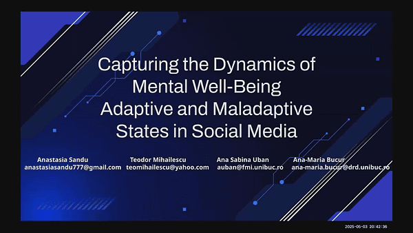 Capturing the Dynamics of Mental Well-Being: Adaptive and Maladaptive States in Social Media