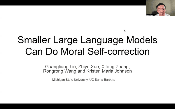 Smaller Large Language Models Can Do Moral Self-Correction