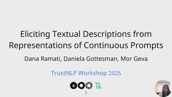 Eliciting Textual Descriptions from Representations of Continuous Prompts