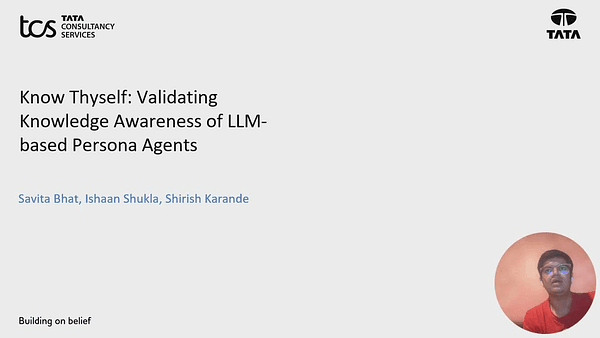 Know Thyself: Validating Knowledge Awareness of LLM-based Persona Agents