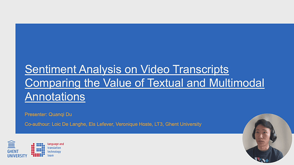Sentiment Analysis on Video Transcripts: Comparing the Value of Textual and Multimodal Annotations