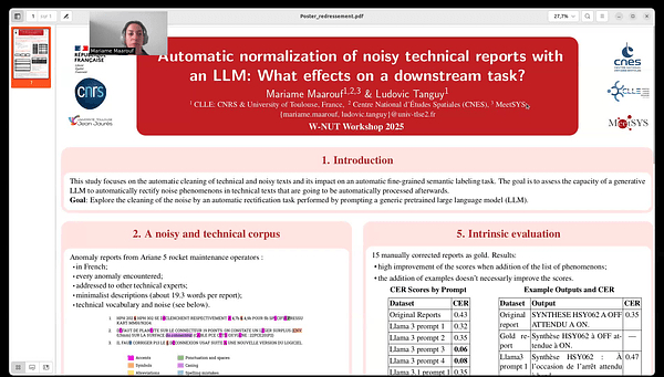 Automatic normalization of noisy technical reports with an LLM: What effects on a downstream task?