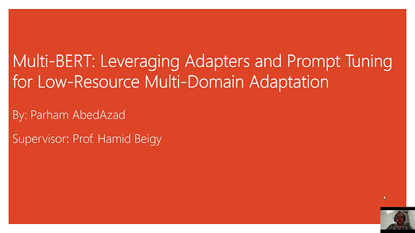Multi-BERT: Leveraging Adapters for Low-Resource Multi-Domain Adaptation