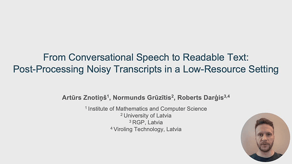 From Conversational Speech to Readable Text: Post-Processing Noisy Transcripts in a Low-Resource Setting