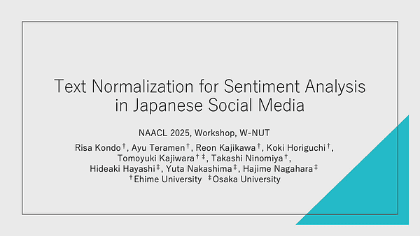 Text Normalization for Sentiment Analysis in Japanese Social Media