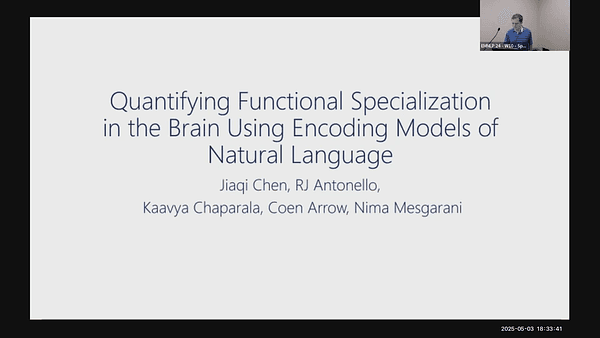 Quantifying Semantic Functional Specialization in the Brain Using Encoding Models of Natural Language