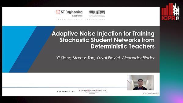 Adaptive Noise Injection for Training Stochastic Student Networks from Deterministic Teachers