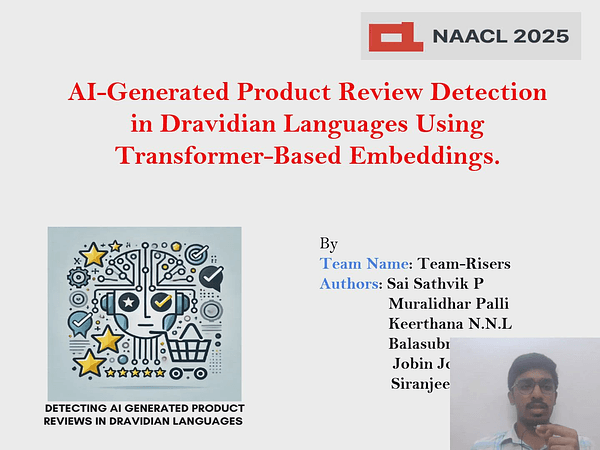 Team-Risers@DravidianLangTech 2025: AI-Generated Product Review Detection in Dravidian Languages Using Transformer-Based Embeddings