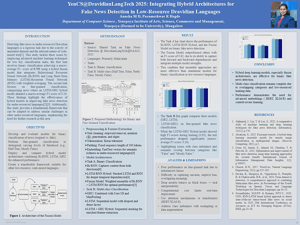 YenCS@DravidianLangTech 2025: Integrating Hybrid Architectures for Fake News Detection in Low-Resource Dravidian Languages