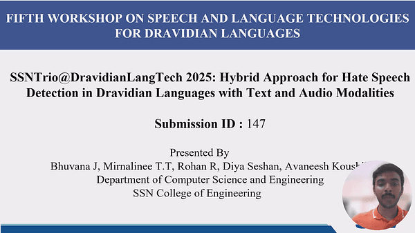 SSNTrio @ DravidianLangTech 2025: Hybrid Approach for Hate Speech Detection in Dravidian Languages with Text and Audio Modalities