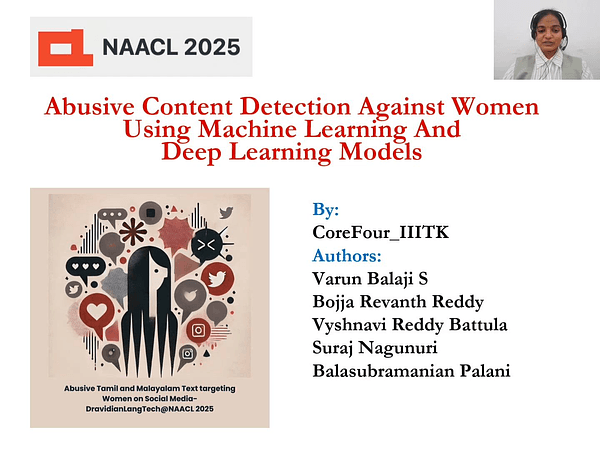 CoreFour_IIITK@DravidianLangTech 2025: Abusive Content Detection Against Women Using Machine Learning And Deep Learning Models