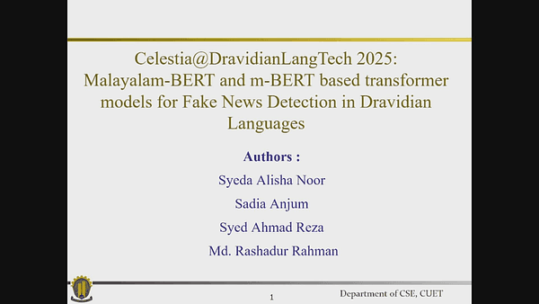 Celestia@DravidianLangTech 2025: Malayalam-BERT and m-BERT based transformer models for Fake News Detection in Dravidian Languages