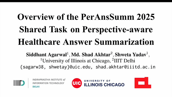 Overview of the PerAnsSumm 2025 Shared Task on Perspective-aware Healthcare Answer Summarization