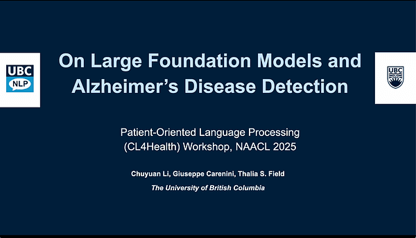 On Large Foundation Models and Alzheimer's Disease Detection