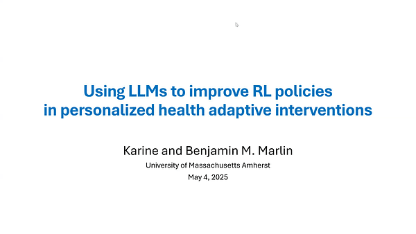 Using LLMs to improve RL policies in personalized health adaptive interventions