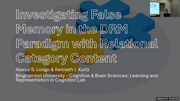 Investigating False Memory in the DRM Paradigm with Relational Category Content