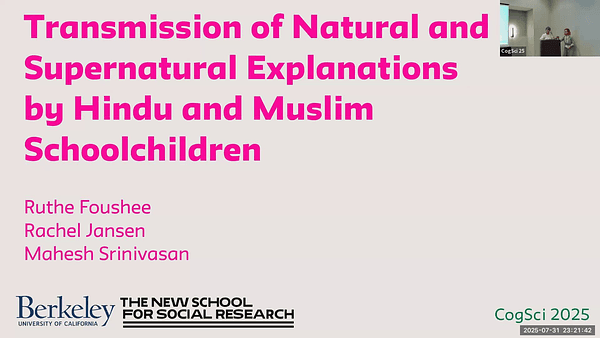 Transmission of Natural and Supernatural Explanations by Hindu and Muslim Schoolchildren in Gujarat, India
