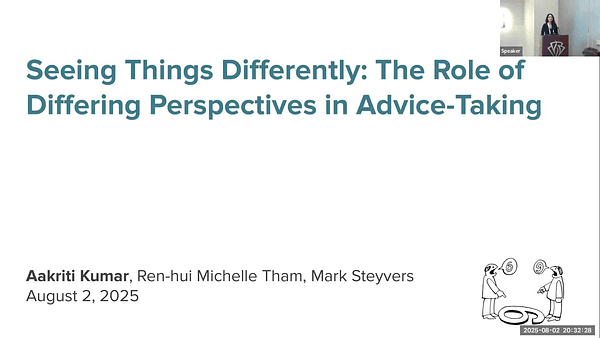 Seeing Things Differently: The Role of Differing Perspectives in Advice-Taking