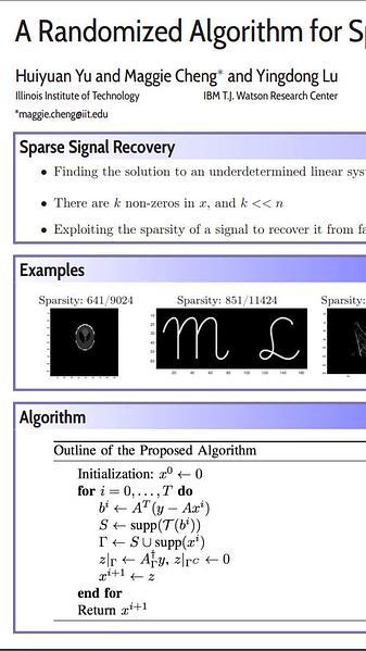 A Randomized Algorithm for Sparse Recovery