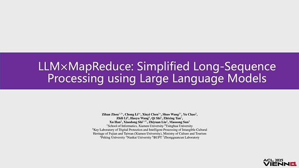 LLM×MapReduce: Simplified Long-Sequence Processing using Large Language Models
