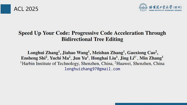 Speed Up Your Code: Progressive Code Acceleration Through Bidirectional Tree Editing