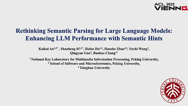 Rethinking Semantic Parsing for Large Language Models: Enhancing LLM Performance with Semantic Hints