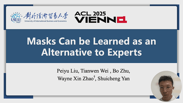 Masks Can be Learned As An Alternative of Experts