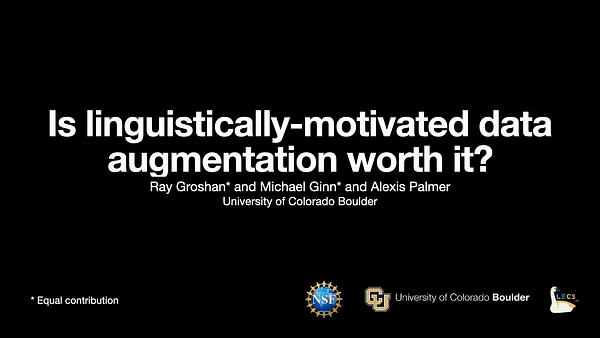 Is linguistically-motivated data augmentation worth it?