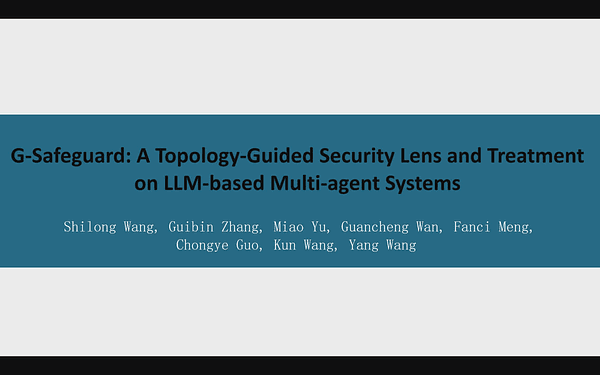 G-Safeguard: A Topology-Guided Security Lens and Treatment on LLM-based Multi-agent Systems