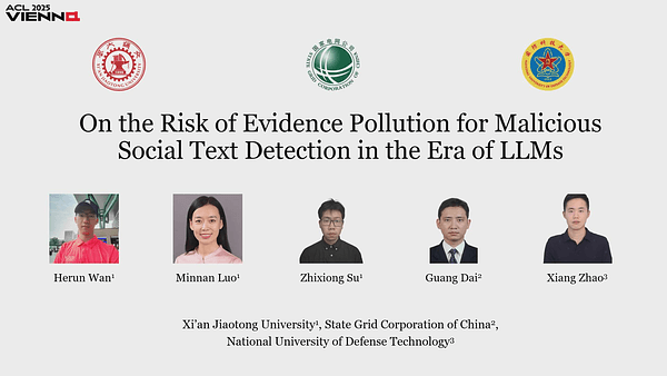 On the Risk of Evidence Pollution for Malicious Social Text Detection in the Era of LLMs