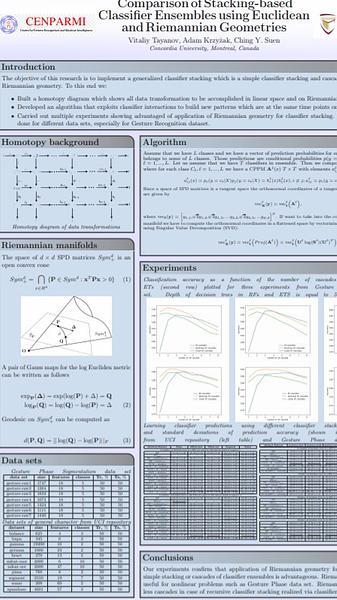 Comparison of Stacking-based Classifier Ensembles using Euclidean and Riemannian Geometries