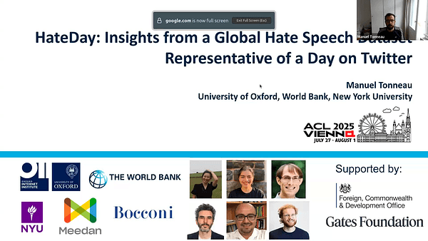 HateDay: Insights from a Global Hate Speech Dataset Representative of a Day on Twitter